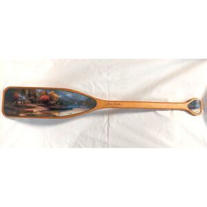 Thomas Kinkade Decorative Oar Paddle "End of a Perfect Day" 98360 2003 w/mounts